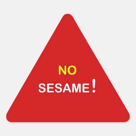 k9 - Eten Alert ~ GEEN SESAME. Sticker (Voorkant)