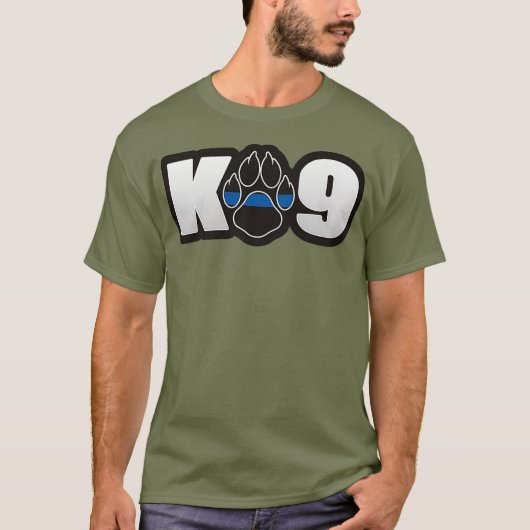 K9 Functionaris van de officier van politie "Thin  T-shirt (Voorkant)