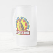 K9 German Shepherd Bite Matglas Bierpul (Voorkant links)