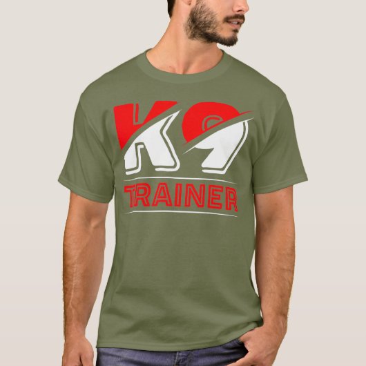 K9 Hond Trainer Hond Training Puppy Handler K-9 T-shirt (Voorkant)