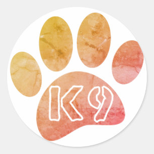 K9 Hondenliefhebbers Ronde Sticker