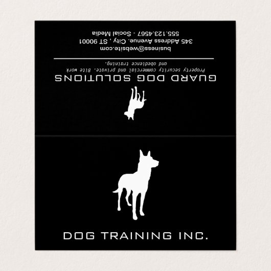 K9 | Hondentraining Visitekaartje (Buitenkant ongevouwen)