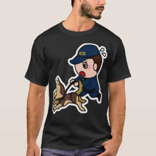 K9 Ik hou van Kinderen van politie T-shirt