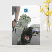 K9 Leeg Wenskaart Kaart (Gele Bloem)