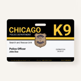 K9 officier badge