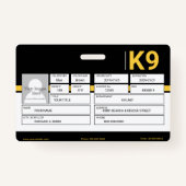 K9 officier badge (Achterkant)