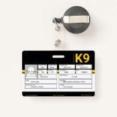 K9 officier badge (Achterkant met intrekbare)