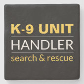 K9 officier stenen onderzetter (Voorkant)