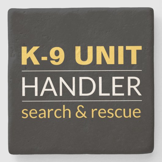 K9 officier stenen onderzetter (Voorkant)