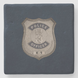 K9 officier stenen onderzetter