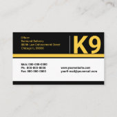 K9 officier visitekaartje (Achterkant)