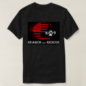 K9 Onderzoek en Redding 2 T-shirt (Design voorkant)