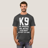 K9 Politie Dog Handler Malinois German Sheperd K9 T-shirt (Voorkant volledig)