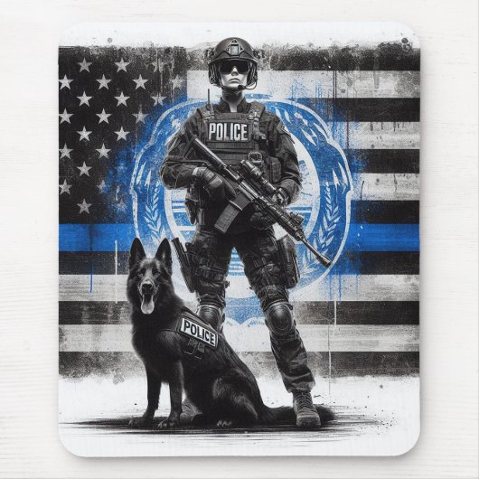 K9 Politie-eenheid Muismat (Voorkant)