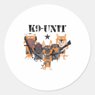 K9 politie-eenheid ronde sticker