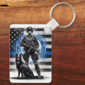 K9 Politie-eenheid Sleutelhanger (Achterkant)