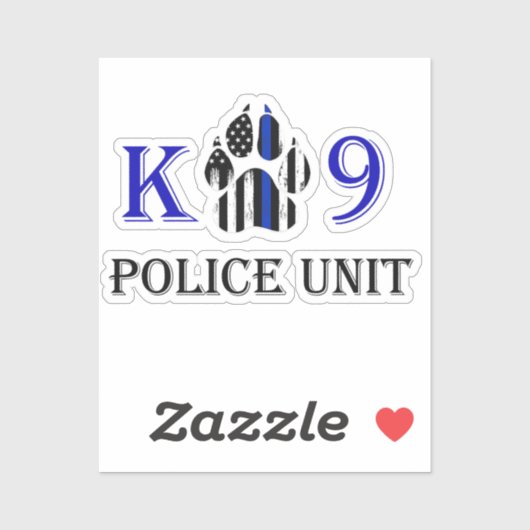 K9 Politie-eenheid Sticker (Vel)