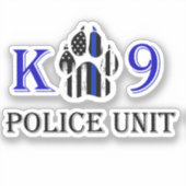 K9 Politie-eenheid Sticker (Voorkant)