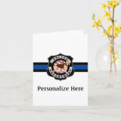 K9 Politie en wetshandhaving Blank Inside Kaart (Gele Bloem)