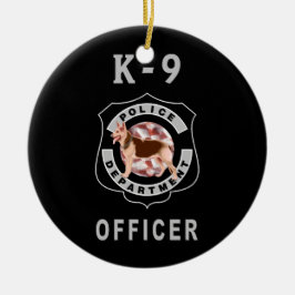 K9 Politie Keramisch Ornament