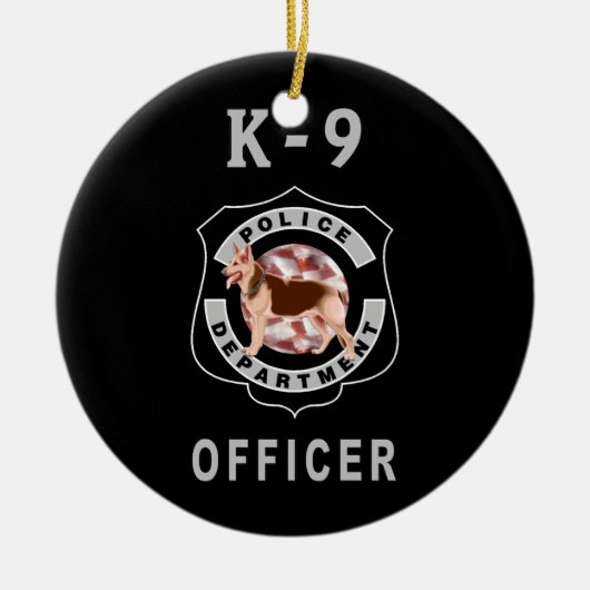 K9 Politie Keramisch Ornament (Voorkant)