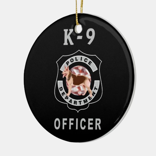 K9 Politie Keramisch Ornament (Links)