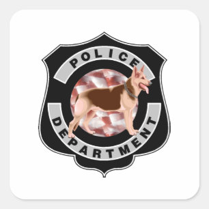 K9 Politie Vierkante Sticker