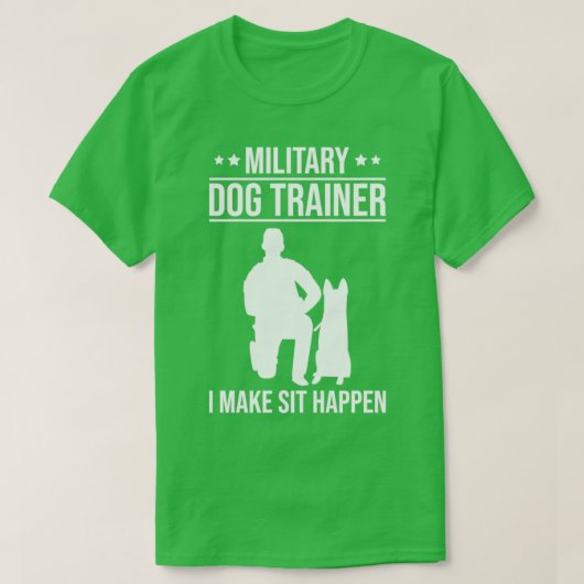 K9 Politieagent Militaire hond Trainer I T-shirt (Design voorkant)