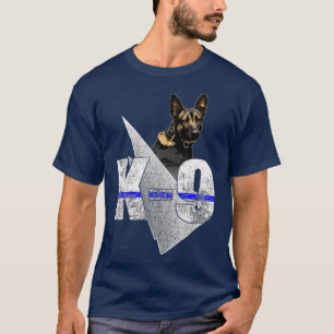K9 Politieagent Politie doet dun blauwe lijn T-shirt