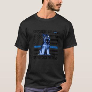 K9 Politiebeambte steunt steunpoten die het Europe T-shirt