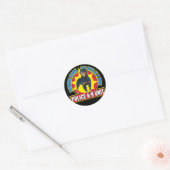 K9 Rottweiler Bite Ronde Sticker (Envelop)