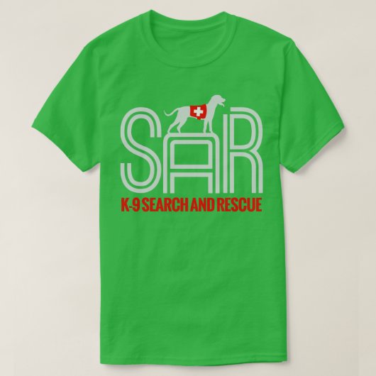 K9 SAR zoeken en redden (10) T-shirt (Design voorkant)