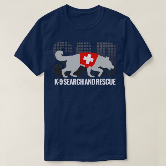 K9 SAR zoeken en redden (9) T-shirt (Design voorkant)