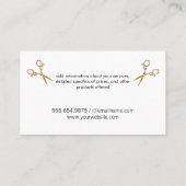 K9-schaar | hondentrimmer visitekaartje (Achterkant)