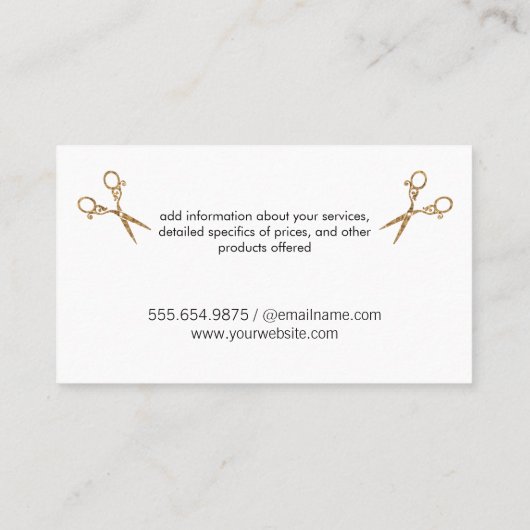 K9-schaar | hondentrimmer visitekaartje (Achterkant)