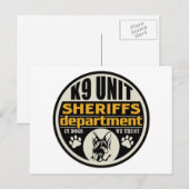 K9 Sheriff's Department Briefkaart (Voorkant / Achterkant)