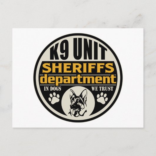 K9 Sheriff's Department Briefkaart (Voorkant)
