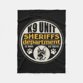 K9 Sheriff's Department Fleece Deken (Voorkant)