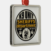 K9 Sheriff's Department Metalen Ornament (Rechts)