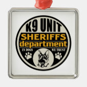 K9 Sheriff's Department Metalen Ornament (Voorkant)