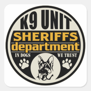 K9 Sheriff's Department Vierkante Sticker