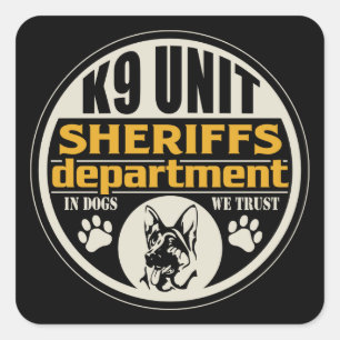 K9 Sheriff's Department Vierkante Sticker