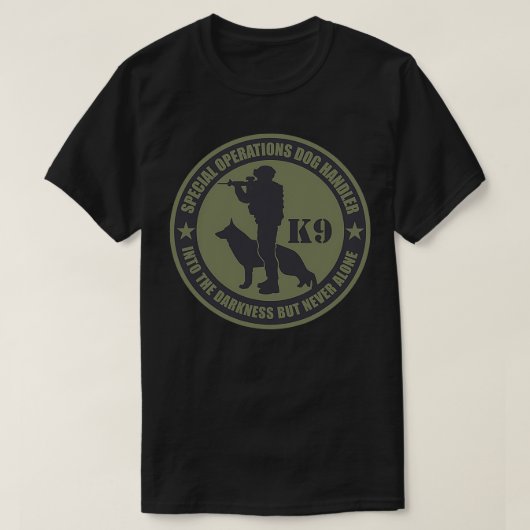 K9 Speciale bewerkingen Dog Handler Subdun 1 T-shirt (Design voorkant)