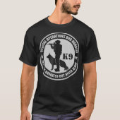 K9   Speciale bewerkingen Dog Handler T-shirt (Voorkant)