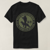 K9 Speciale bewerkingen Dog Handler T-shirt (Design voorkant)