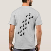 k9 t-shirt voor verbindingsvoetafdruk/pawprint (Achterkant)