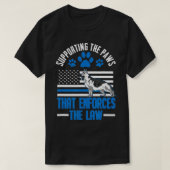 K9 Thin Blue Line German Shepherd Police Dog US F T-shirt (Design voorkant)