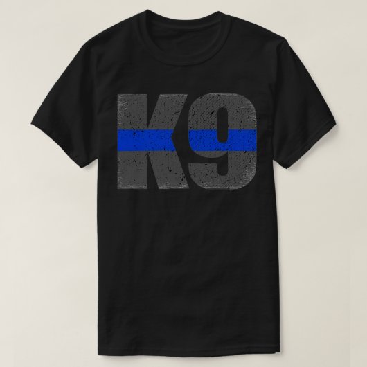 K9 Thin Blue Line Law Enforcement Gift T-shirt (Design voorkant)