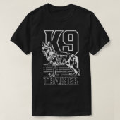 K9 Trainer K9 Handler Service Dog Zip T-shirt (Design voorkant)