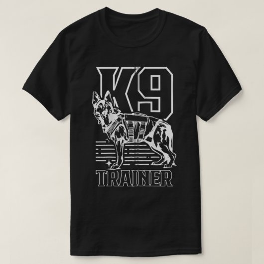 K9 Trainer K9 Handler Service Dog Zip T-shirt (Design voorkant)
